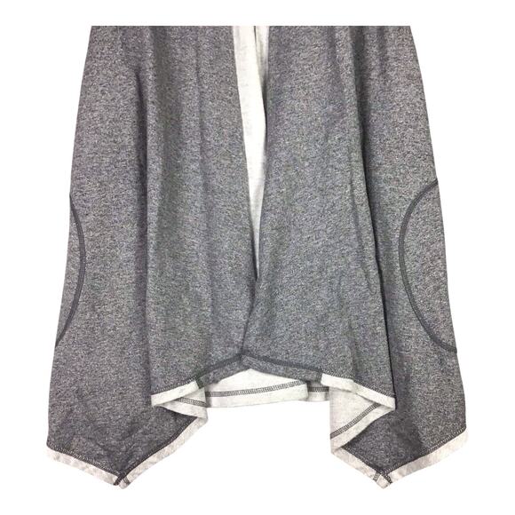 Ruby Rd Women’s Vest M Gray Open Front Asymmetrical Hem Pockets Trim - Picture 13 of 16